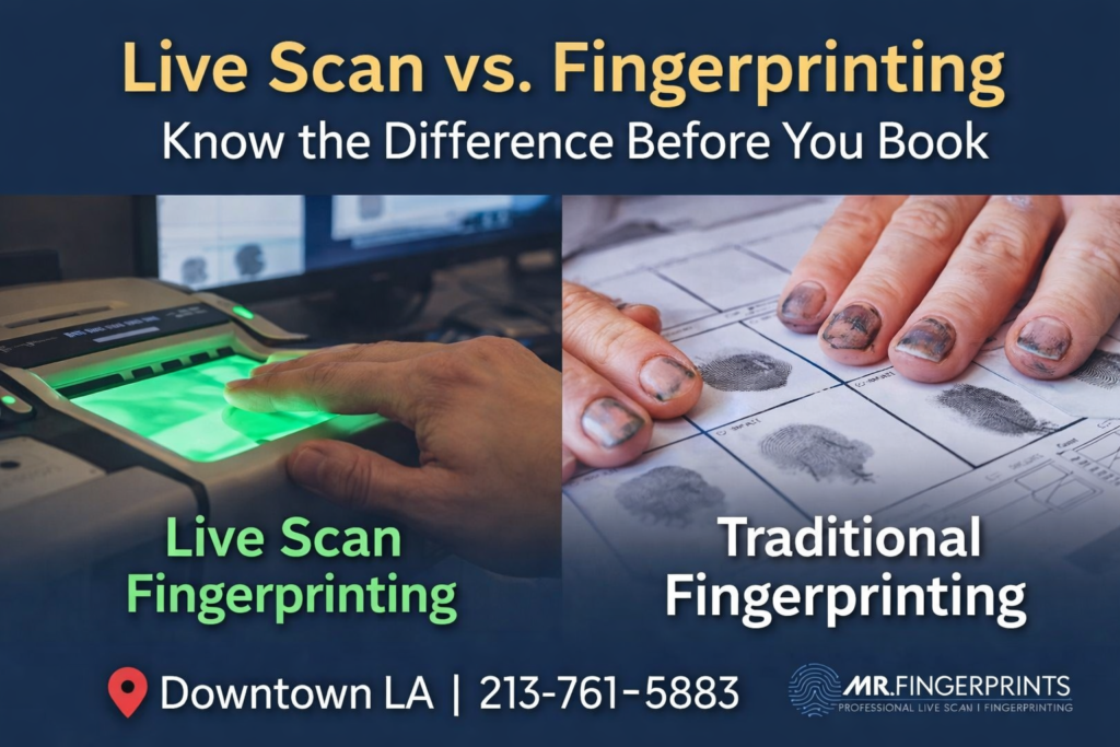 Live Scan vs. Fingerprinting